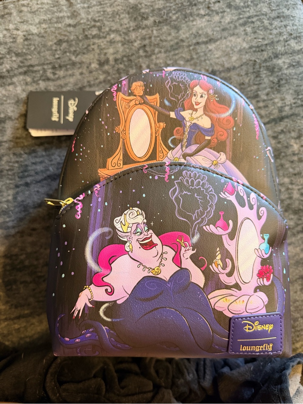 Loungefly Black & Purple Disney Villains Mini Backpack